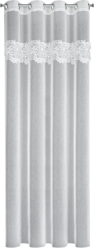 ZÁCLONA NA KRÚŽKOCH ARTEMIDA 140X250 CM BIELA