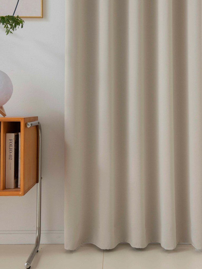 Blackout závesy Elias prírodná - 140 × 280 cm (2 ks) - riasiaca stuha