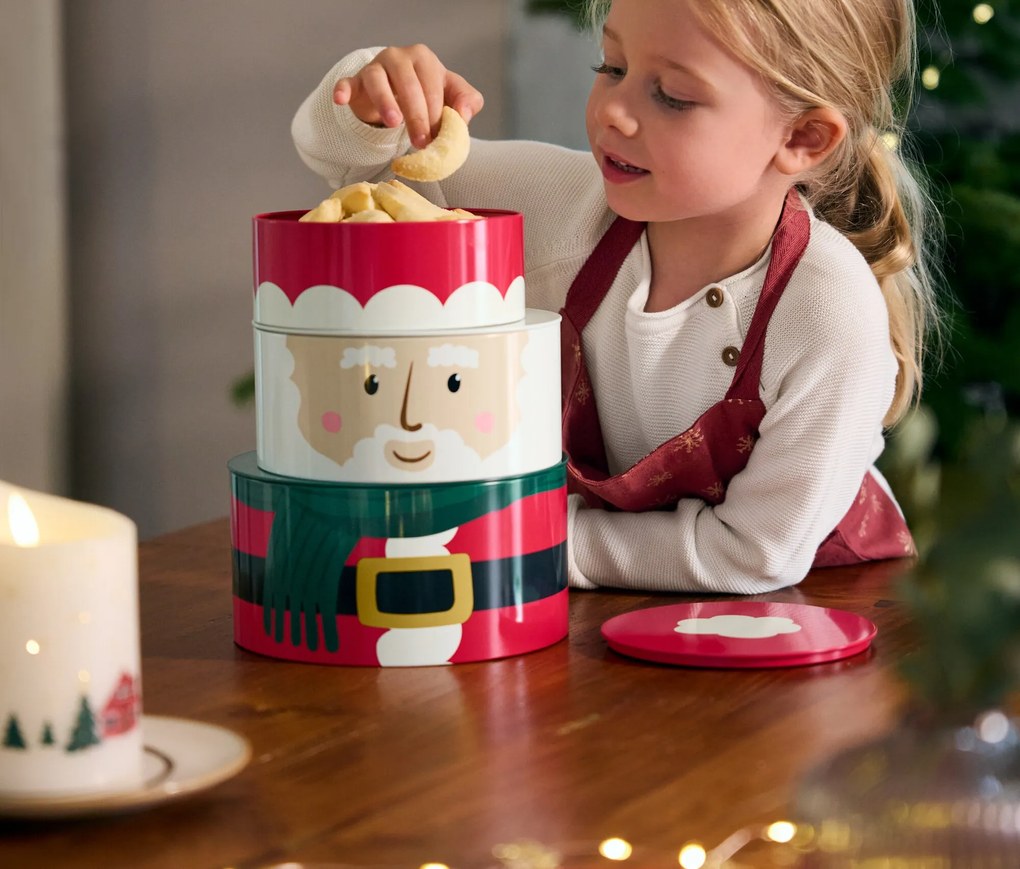 Dózy na keksy s vianočným motívom, 3 ks