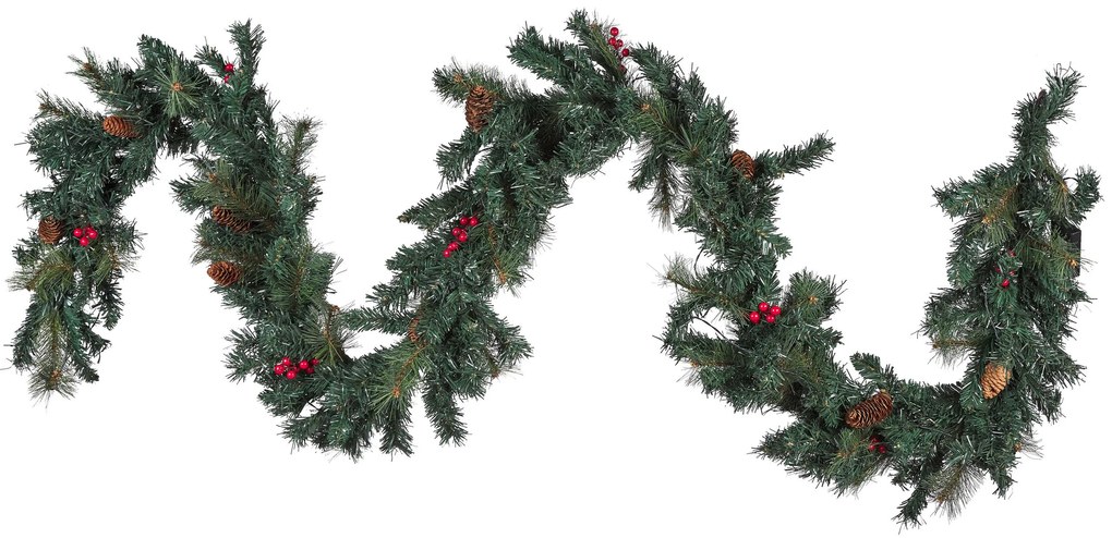 Vianočná girlanda s LED svetielkami 270 cm zelená TENALA Beliani