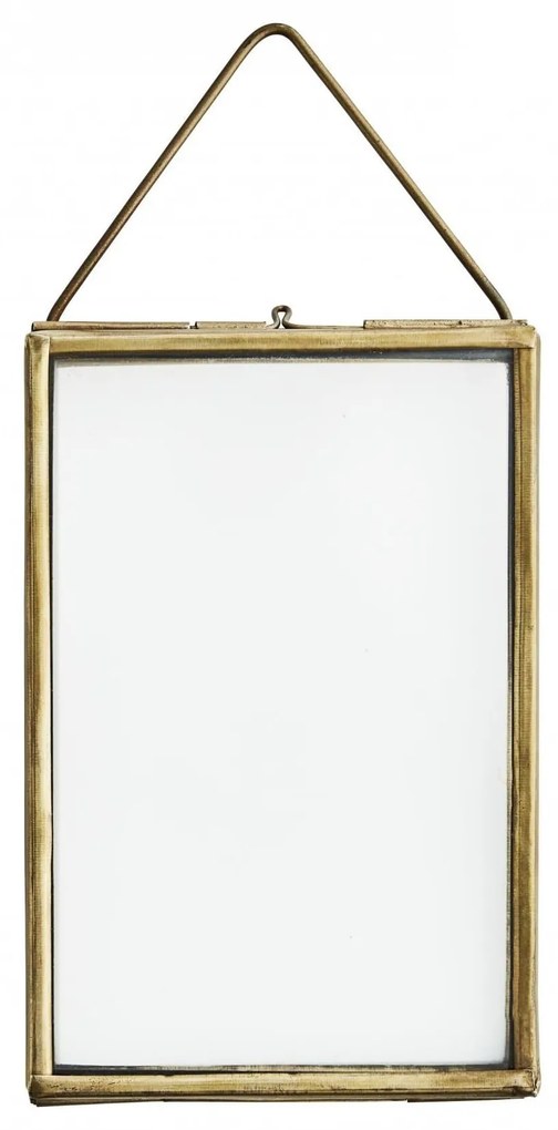 MADAM STOLTZ Závesný fotorámček Antique Brass 15cm