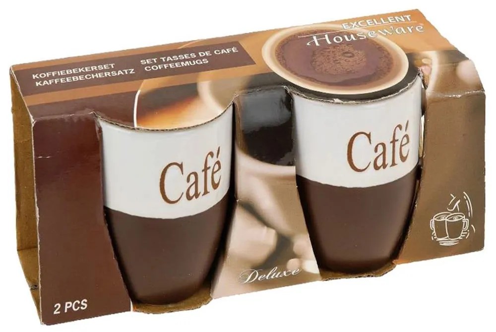 Excellent Houseware Kameninový hrnček Café 150 ml sada 2ks