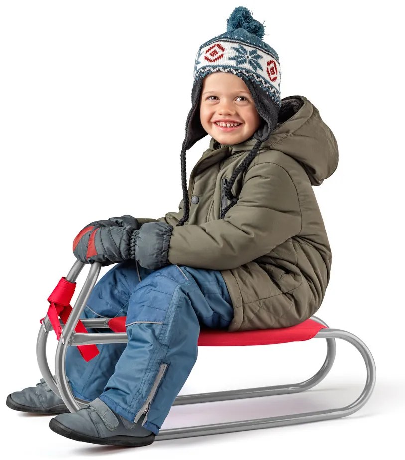 Sánky CROSS, červené, kovové