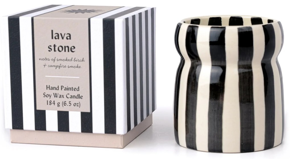 Paddywax Vonná sviečka Cabana Black / Lava Stone 184 g