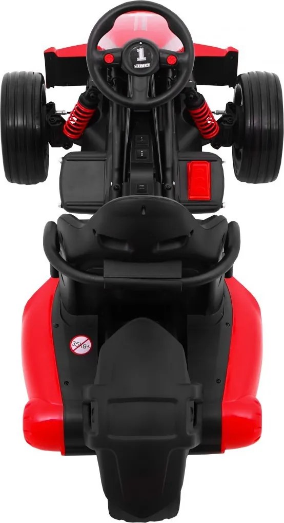 Ramiz Detská motokára na batérie Bolid XR-1 Červená + nastaviteľné riadidlá + tvarované sedadlo