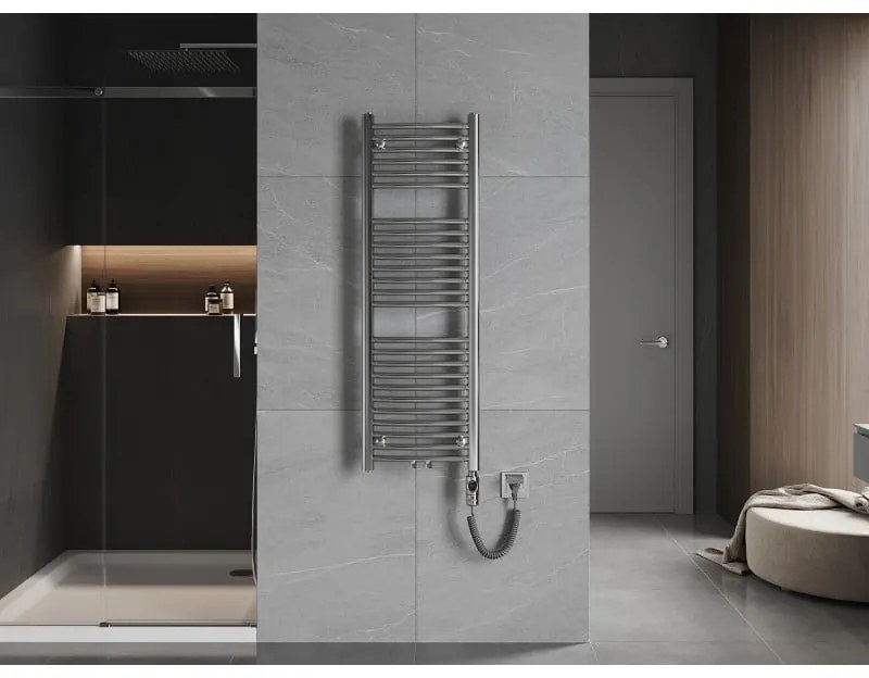 Mexen Ares, elektrické vykurovacie teleso 1200x400 mm + vykurovacia tyč 300 W, chrómová, W102-1200-400-2300-01