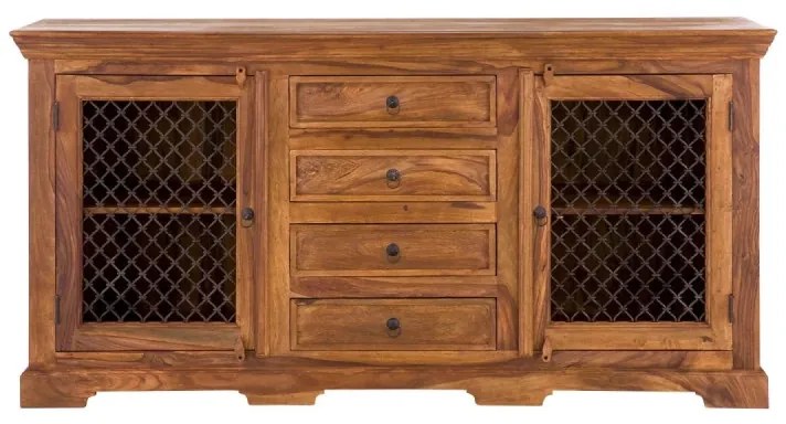 furniture-nabytek.cz - Masívny príborník Merlin II, lakovaný, hnedý – 180×45×90 cm