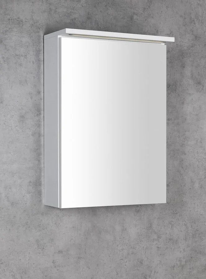 Aqualine, KAWA STRIP Galérka s LED osvetlením 50x70x22cm, biela, WGL50S