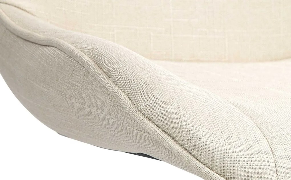 Design-Shop 2x Barová stolička Vonore - látka, chróm - Krémová
