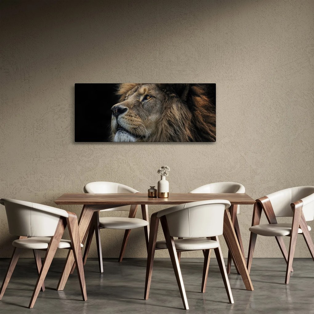 Obraz - Majestátny lev (120x50 cm)