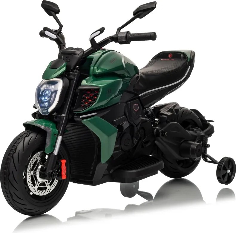 Detská elektrická motorka Ducati Diavel x Bentley Green