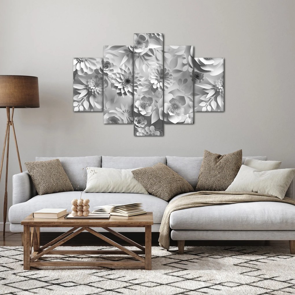Obraz - Biele kvety (150x105 cm)