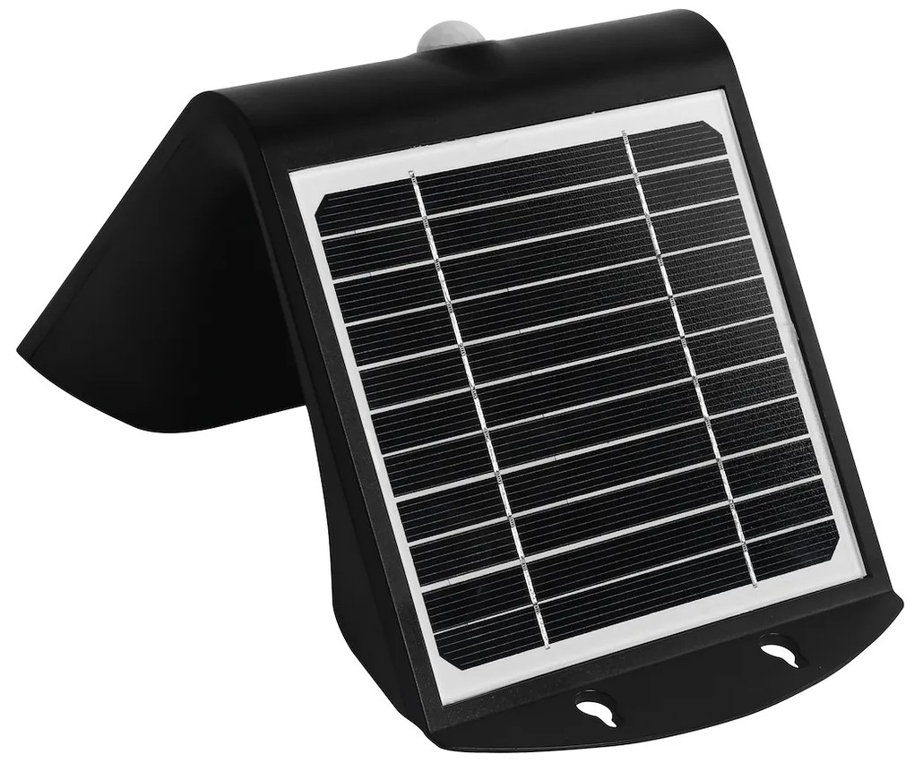 Ecolamp Exteriérové solárne nástenné LED svietidlo Butterfly, 1x LED 3,2w, čierna, pohybový senzor