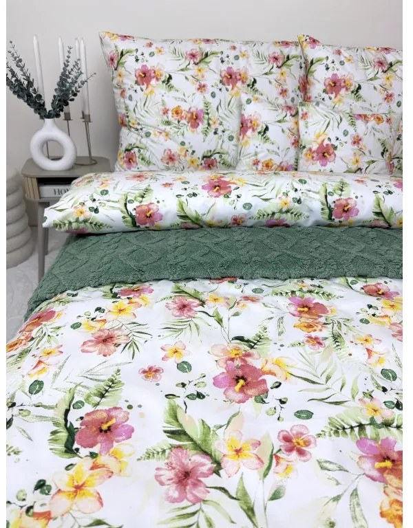 Bavlnené obliečky Daila 140x200 / 70x90 cm – 100% prírodná bavlna, stredomorský dizajn, zapínanie na zips