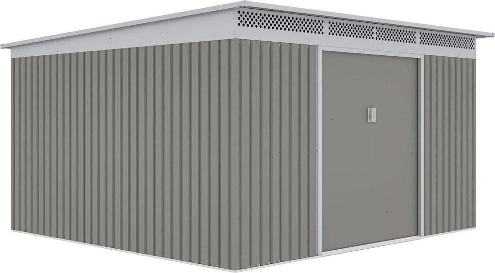 Záhradný domček G21 GRAH 1132 - 340 x 333 cm, metalický šedý