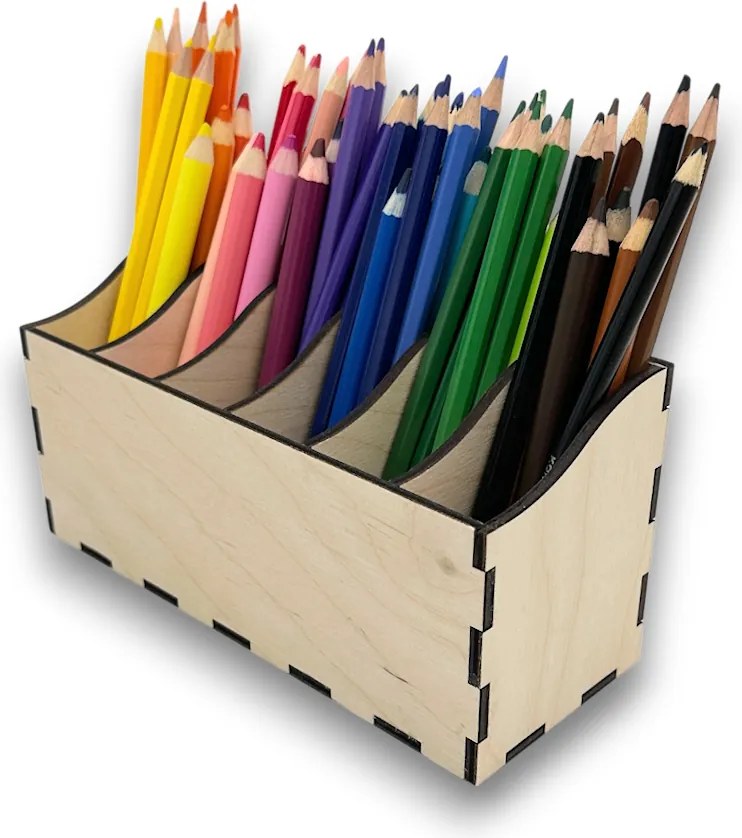 usporadejto.cz Pastelkovník L VASKY, 20 x 8 x 10 cm, s označením farieb