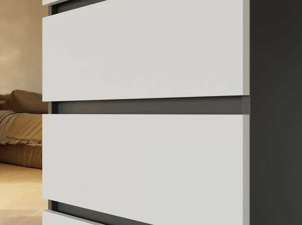 Komoda Malwa M4 70 cm antracit/bílá