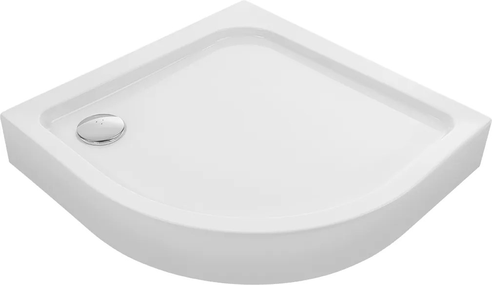 Laveo Desna, štvrťkruhová sprchová vanička 80x80x16 cm, biela, LAV-JBD_686Z
