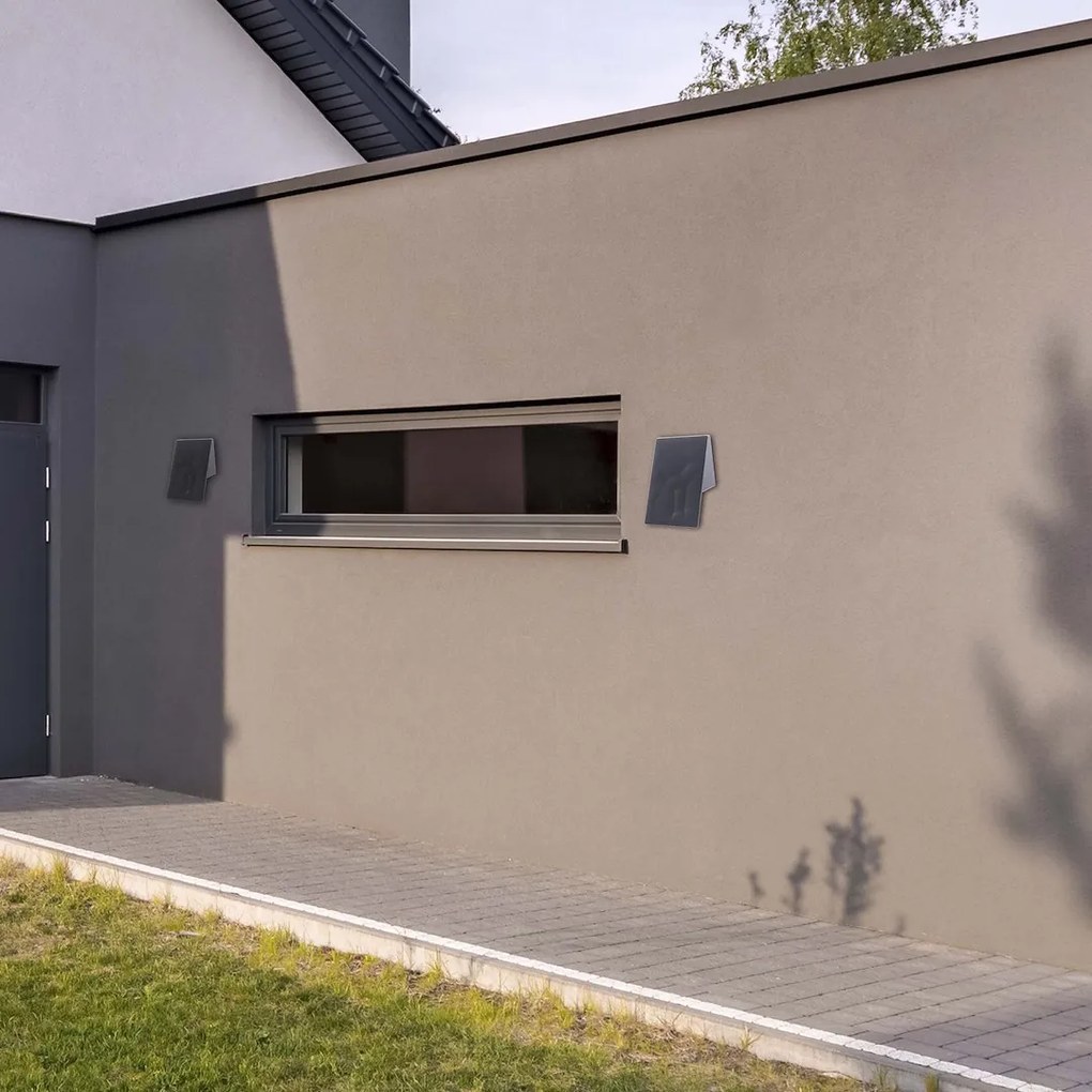 EUlight Exteriérové nástenné LED svietidlo Cracks, 1x LED 10w, tmavosivá