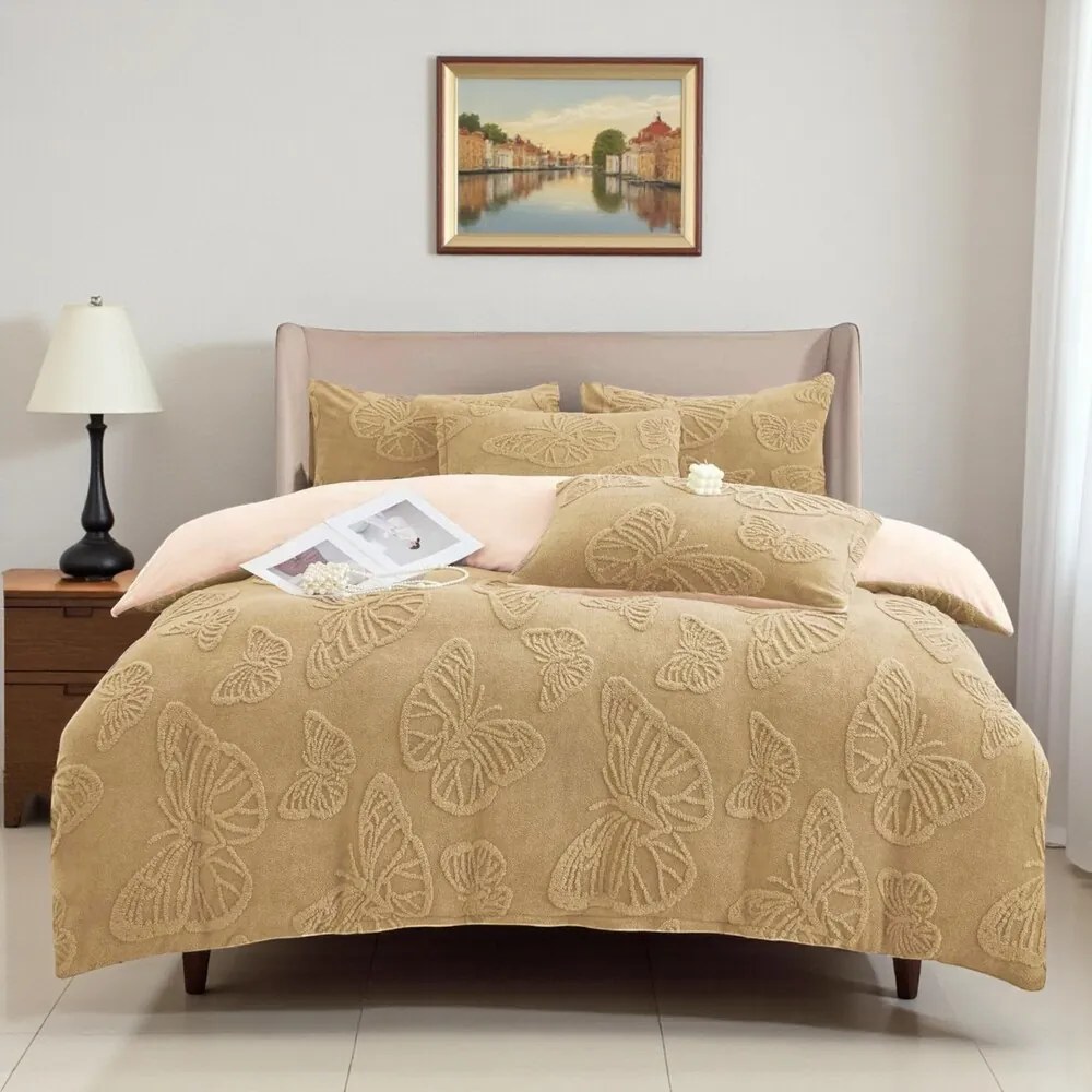 Jemné mikroplyš obliečky Homa EXCLUSIVE BEIGE 7-dielna sada 140x200 cm