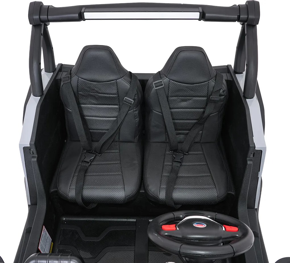 Ramiz Elektrická bugina Gravity pre deti šedá + pohon 4x4 + diaľkové ovládanie