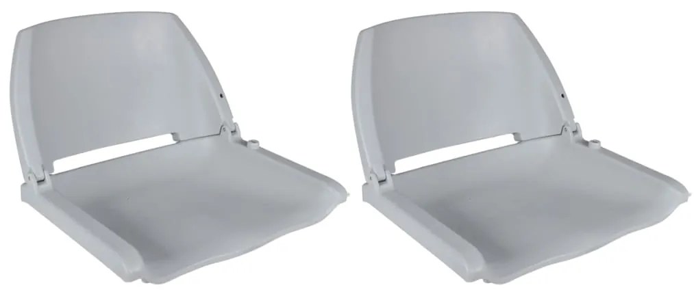 Lodné sedadlá 2 ks sklopné s operadlom bez vankúša sivé 41x51x48 cm