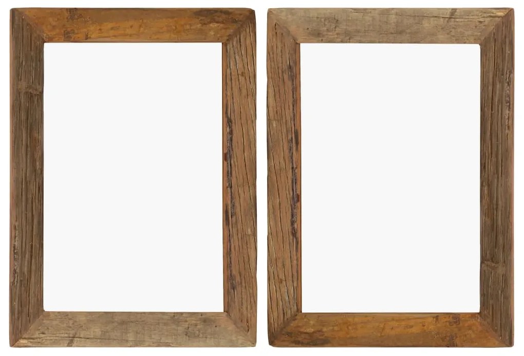 vidaXL Fotorámiky 2 ks, 40x50 cm, recyklovaný masív a sklo