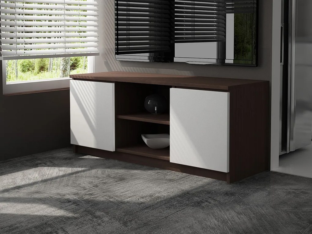 TV stolík Darian (wenge + biela). Akcia -19%. Vlastná spoľahlivá doprava až k Vám domov. 1068682