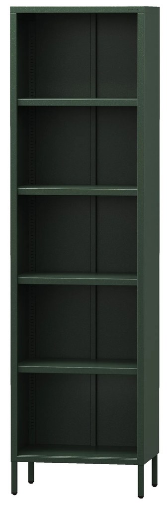 Knižnica do obývačky MARIO, 500 x 1800 x 350 mm, Modern: fľaškovo zelená farba