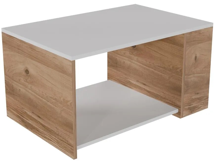 Konferenčný stolík Delta Fd-Dltct-021 Biela/Prirodzené