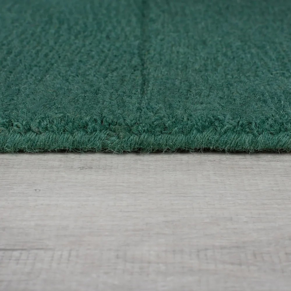 Ručne tkaný vlnený koberec v petrolejovej farbe 120x170 cm Demi Check Ombre – Flair Rugs