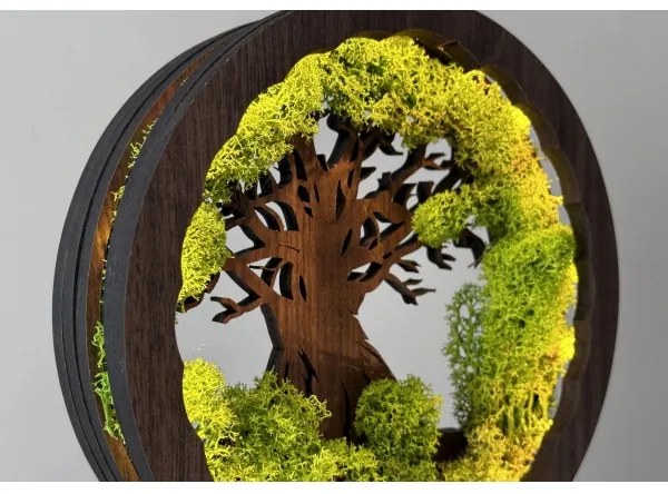 Li-Go 23604/DUB2 - LED stmievateľná stolová dekorácia LED/12W/230V 20x22 cm dub