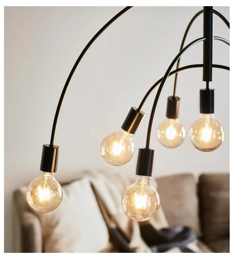 Čierne závesné stropné svietidlo Markslöjd Lavello, šírka 94,5 cm