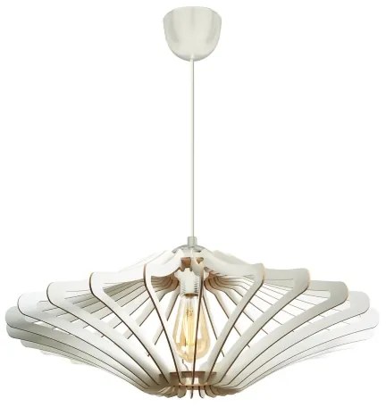 Luster na lanku 1xE27/60W/230V biela pr. 59 cm