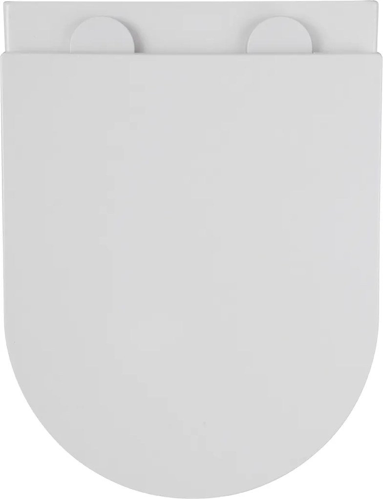 Laveo Nida Cycleon 2.0, závesná WC misa s toaletným sedadlom z duroplastu, Vortex splachovanie, biela lesklá, LAV-VMN_609S