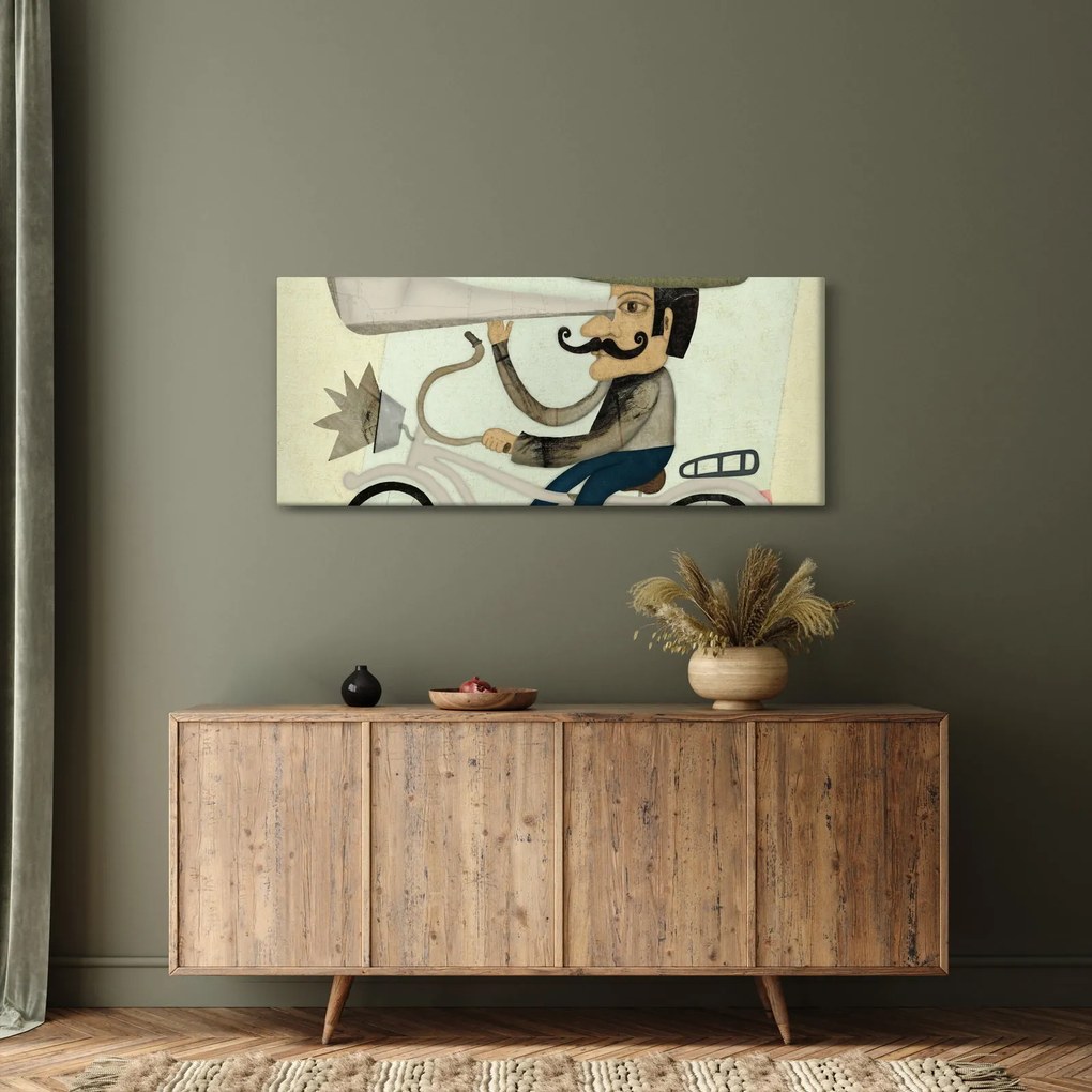 Astronóm na bicykli (120x50 cm)