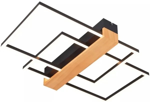 Zuma Line C230624202A - LED Stropné svietidlo MINAR LED/39W/230V čierna/borovica