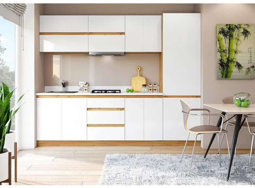 Kuchynská linka Magnolia MDF 260 cm