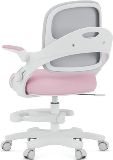 Detská otočná stolička Mark Adler Junior 4.3 ružová / sivá