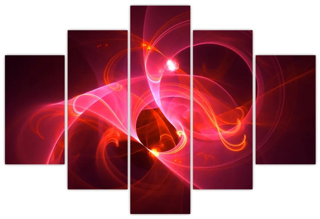 Moderný obraz ružovej abstrakcie (150x105 cm)