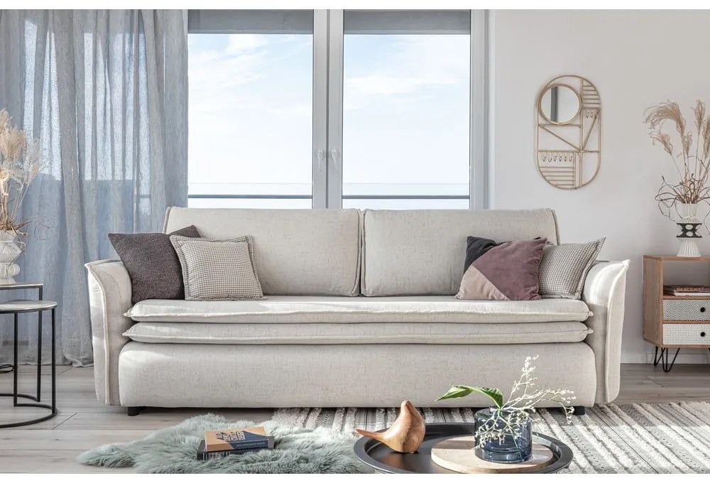 Béžová rozkladacia pohovka Miuform Charming Charlie