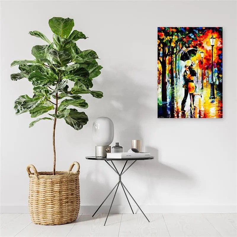 Gario Obraz na plátne Zamilovaný pár pod dáždnikom Rozmery: 80 x 120 cm