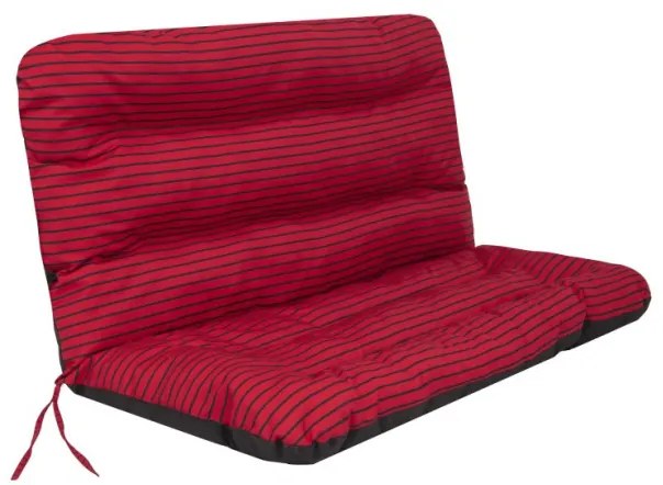 Vankúš na hojdačku ANIA 120 cm pásiky, červený