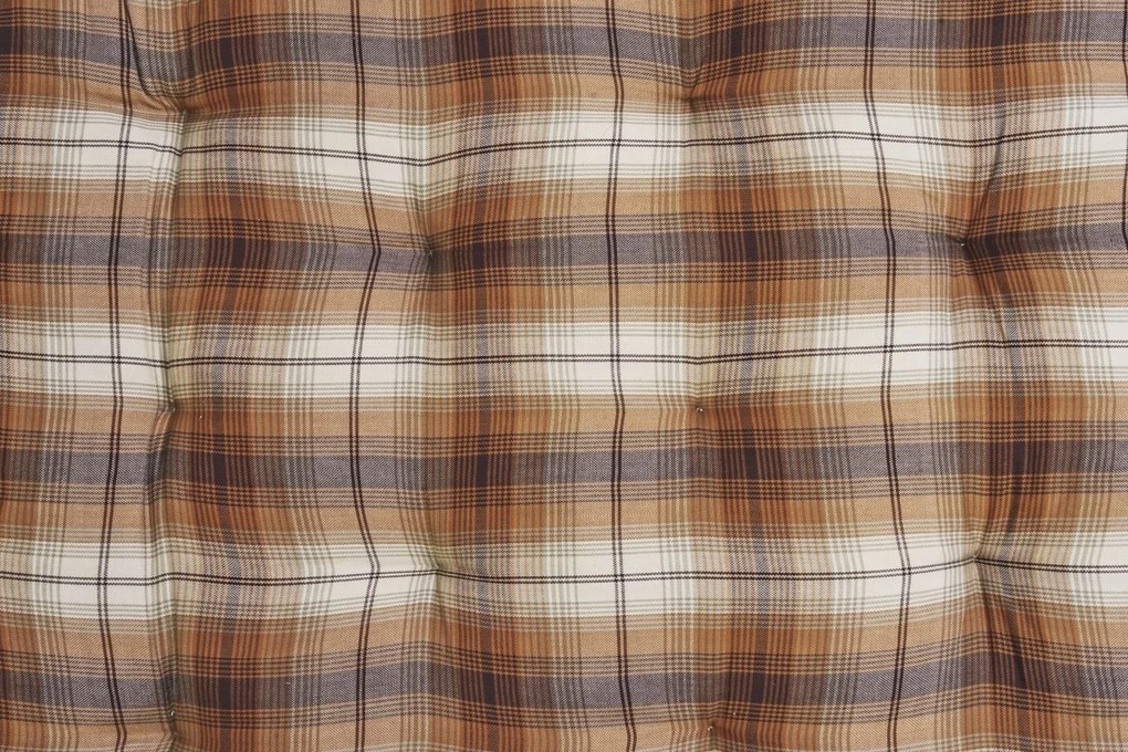 MADAM STOLTZ Prošívaná matrace Checked Pumpkin Spice 45 × 125 cm