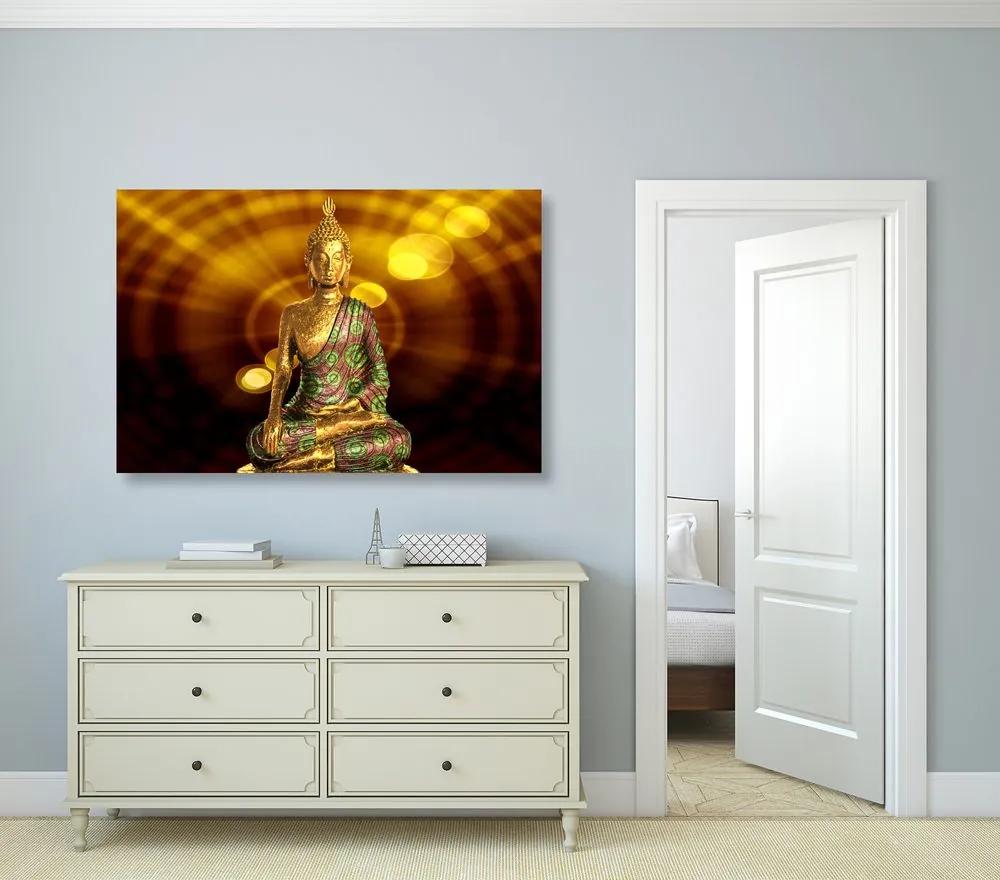 Obraz socha Budhu s abstraktným pozadím Varianta: 120x80