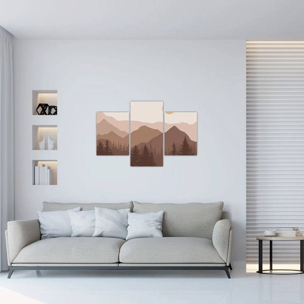 Obraz - Hnedé pohorie N⁰1 (90x60 cm)