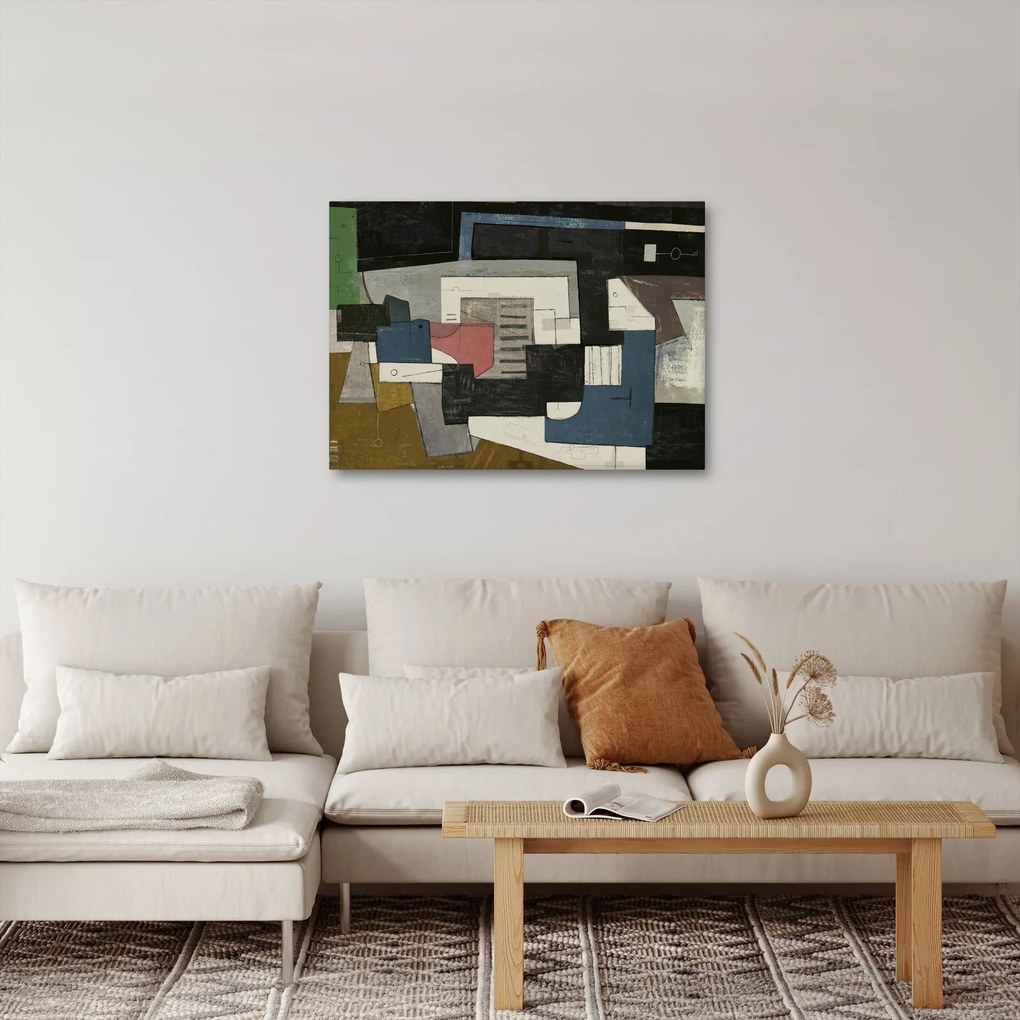 Obraz - Abstrakcia, kubizmus (70x50 cm)