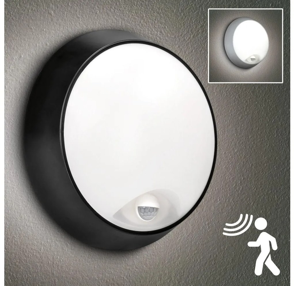 Brilagi - LED Vonkajšie nástenné svietidlo so senzorom BULKHEAD LED/20W/230V IP65 BG1001