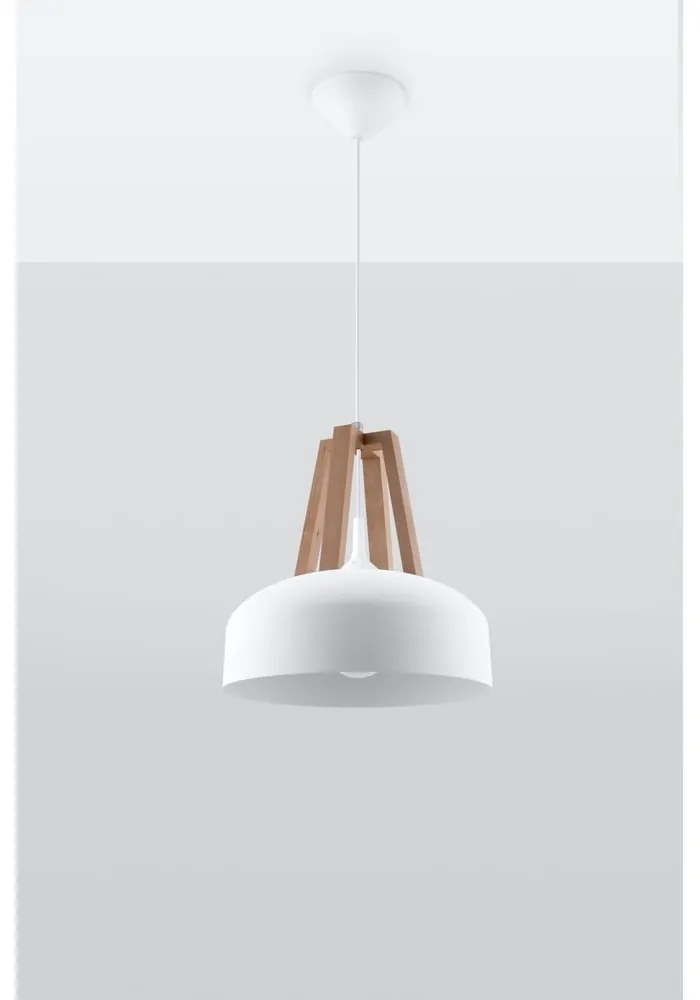 Biele závesné svietidlo Sollux Olla
