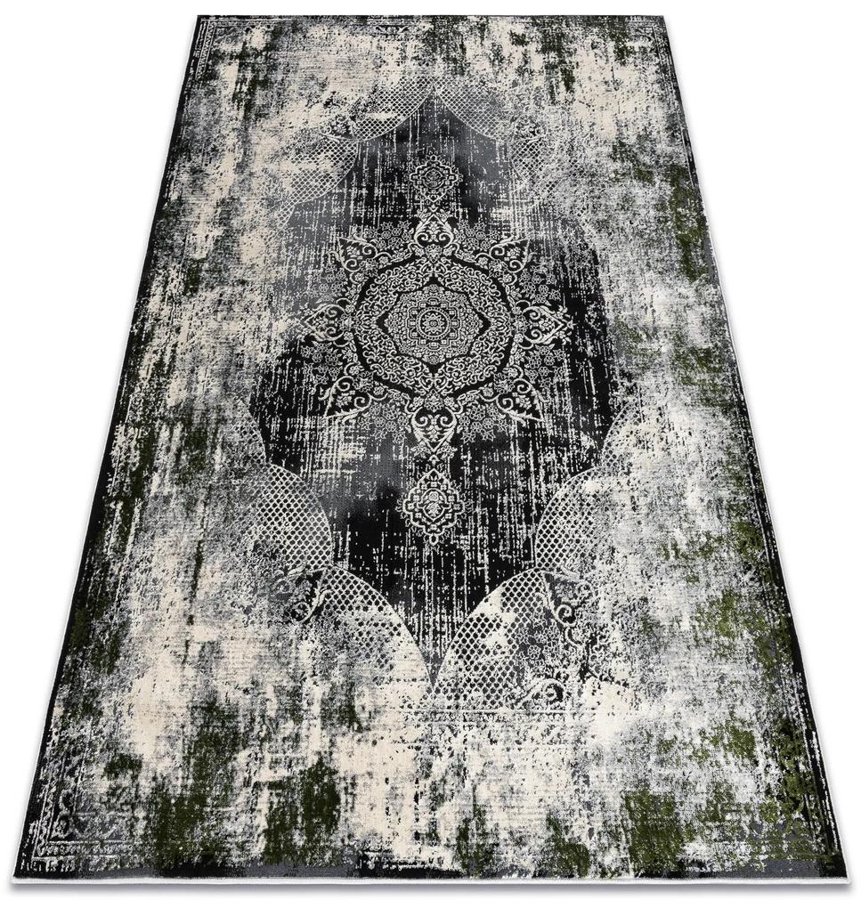 Moderný koberec VINCI 1516 Rozeta vintage - Štrukturálny farba slonoviny / zelená Veľkosť: 160x220 cm